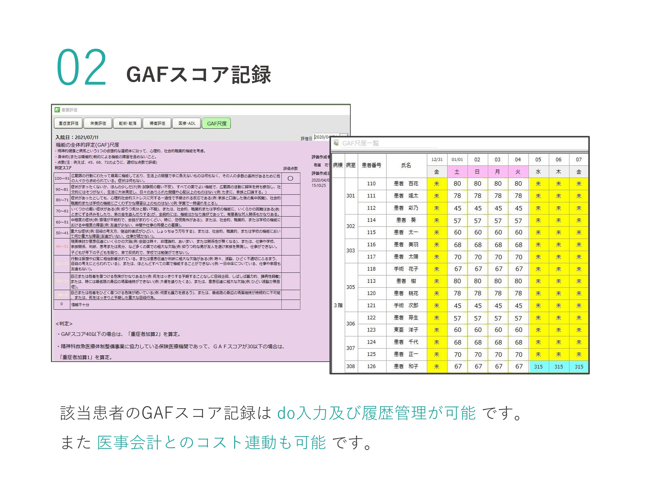 精神科向け機能